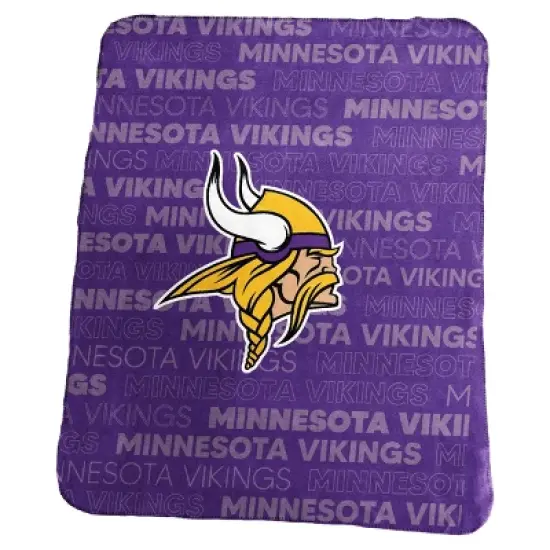 NFL Minnesota Vikings Classic Fleece Throw Blanket image {1}