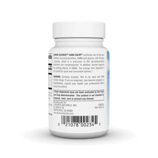 GABA Calm Sublingual-Peppermint by Source Naturals, Inc.  -  60 Lozenge image {2}