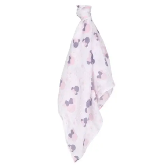 Lambs & Ivy Disney Baby Minnie Mouse Swaddle Blanket & Plush Infant Gift Set - 2pk image {3}