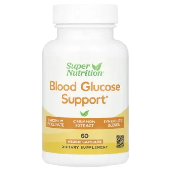 Super Nutrition Blood Glucose Support with Chromium Picolinate, Cinnamon, Fenugreek, and Grape Extracts, 60 Veggie Capsules image {5}