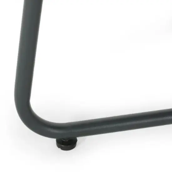 CAVINAS Outdoor Accent Table with Contemporary Symmetrical Design, Patio Side Table with X-Shaped Crossing Legs, Modern Steel Outdoor End Table image {3}