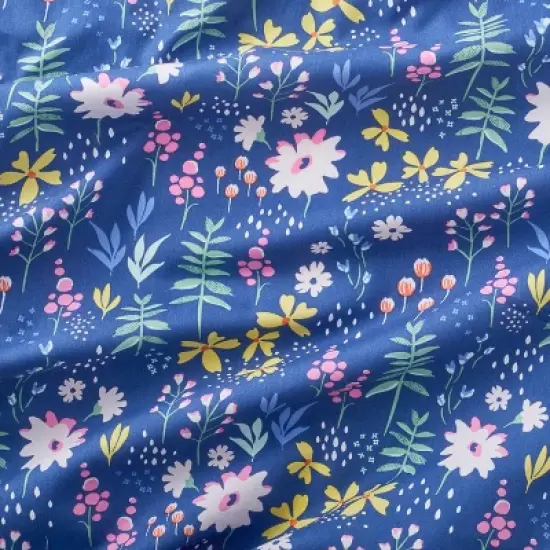Fitted Crib Sheet Wildflower Dark - Cloud Island&trade; Navy Floral image {3}