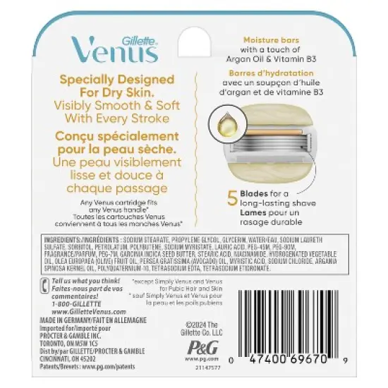 Venus ComfortGlide White Tea Women's Razor Handle,1 Razor Blade Refill and Shower Holder image {8}