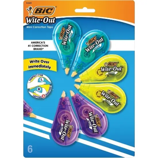 Wite-Out mini Correction Tape White 6/Pack WOTMP61-WHI image {8}