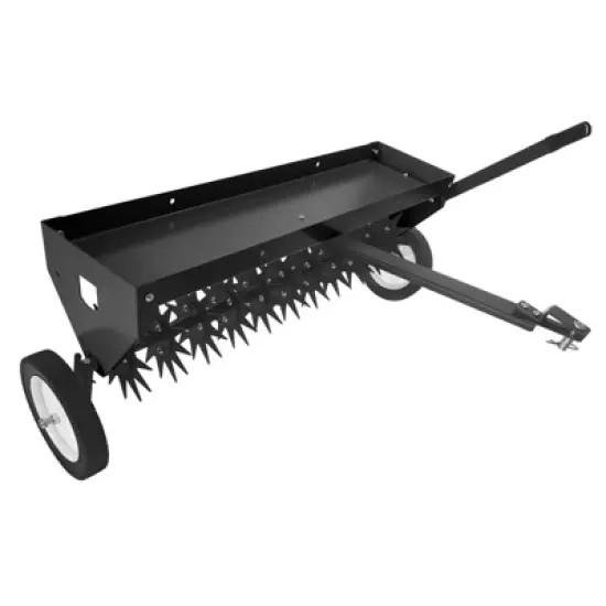 40-Inch Tow Behind Spike Aerator with Galvanized Steel Tines, Soil Penetrator with Extra-Wide Tow Bar with Adjustable Handle for Farm image {7}