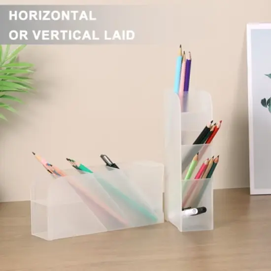 Unique Bargains PVC Space Saving 5 Slots Design Marker Organizers 3.6" x 8.1" 2 Pcs image {4}