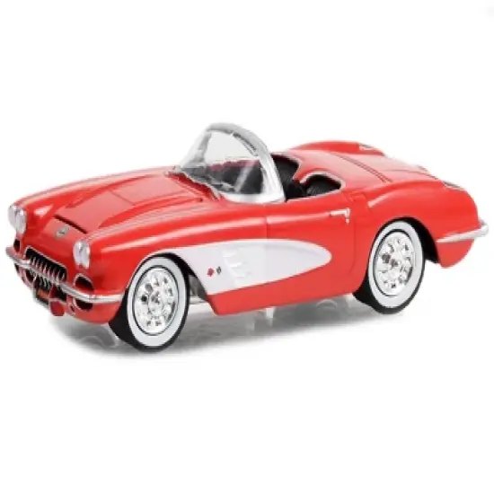 1958 Chevrolet Corvette Convertible Red "FRAM Oil Filters: Trusted Since 1934" 1/64 Diecast Model Car by Greenlight image {1}