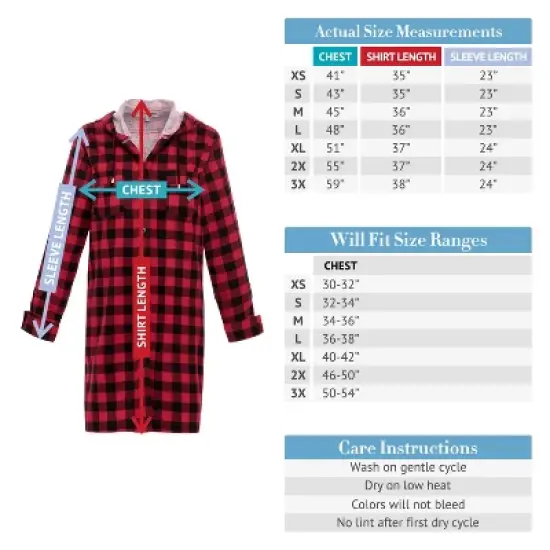 Women's Soft Warm Flannel Sleep Shirt with Hood, Button Down Pajama Top image {2}