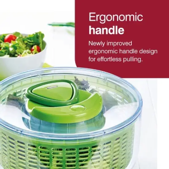 Zyliss Easy Spin Salad Spinner - Green/White,  Large image {2}