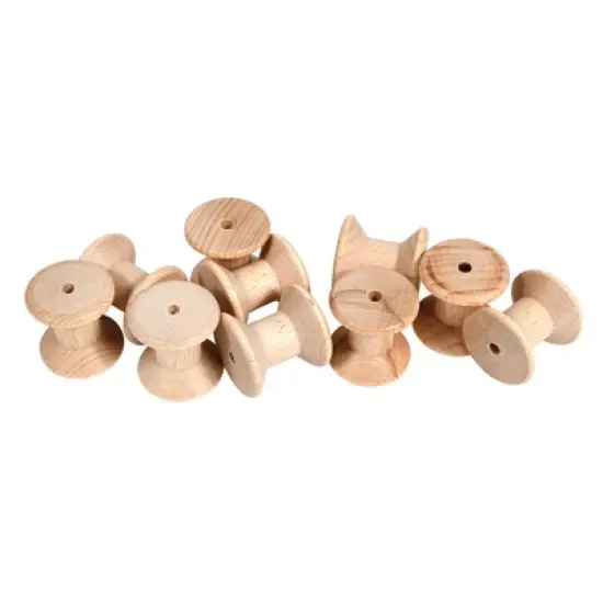 TickiT Wooden Spools, Set of 10 image {3}