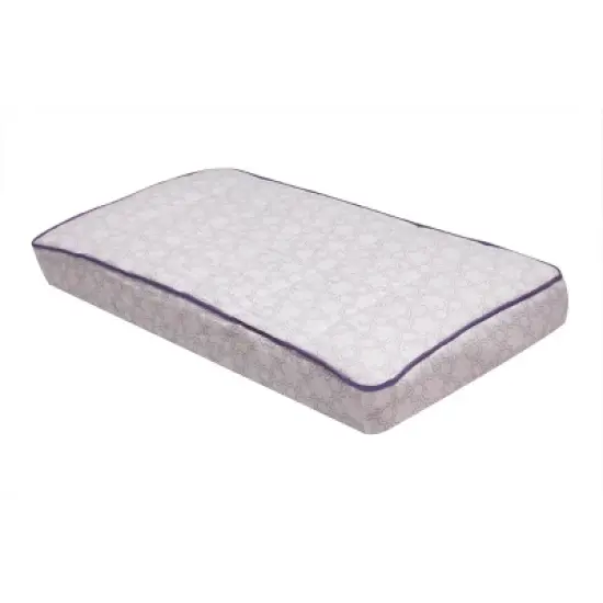 Bacati - Floral Quilted Muslin Changing Pad Cover Lilac image {7}