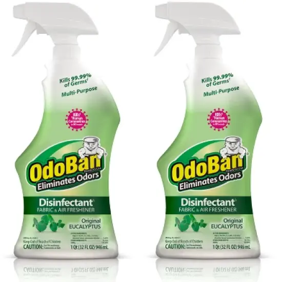 OdoBan Ready-to-Use Disinfectant and Odor Eliminator, 32 Ounce Spray Bottle, Original Eucalyptus Scent image {8}