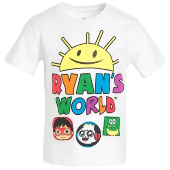 RYAN'S WORLD Red Titan Combo Panda 2 Pack T-Shirts Little Kid to Big Kid  image {2}