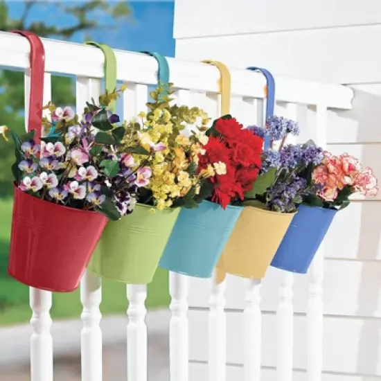 BrylaneHome Hanging Planters, Set Of 5 image {3}