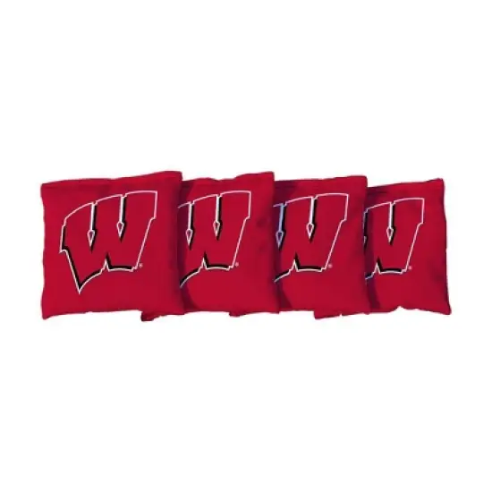 NCAA Wisconsin Badgers Corn-Filled Cornhole Bags Red - 4pk image {1}