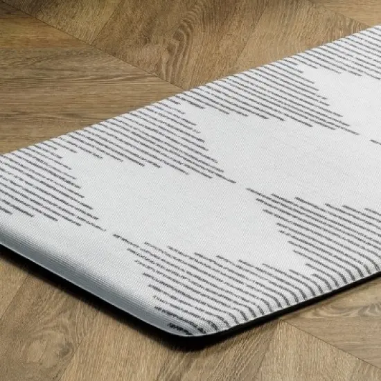 nuLOOM Diamond Stripes Anti Fatigue Kitchen or Laundry Room Comfort Mat image {5}