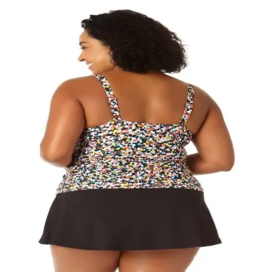 Anne Cole Plus - Women's Twist Front Underwire Tankini Swim Top image {5}