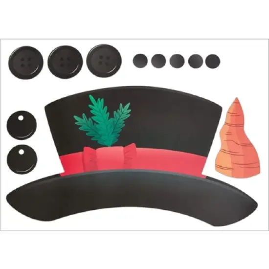 Okuna Outpost 15-Pack Build Your Own Snowman Refrigerator Magnets for Holiday D&eacute;cor (Assorted Sizes) image {4}