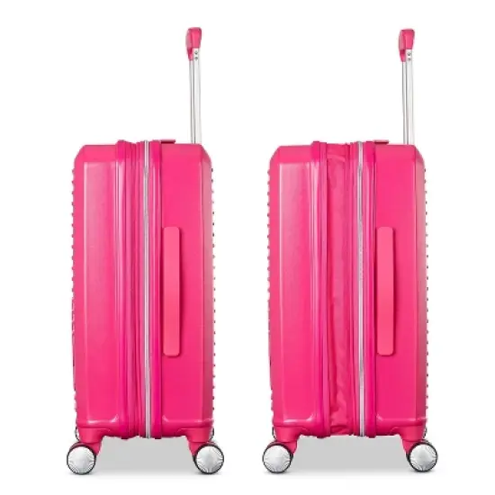 Sarah Jessica Parker Signature Hardside Expandable Large Checked Spinner Suitcase - Candy image {7}