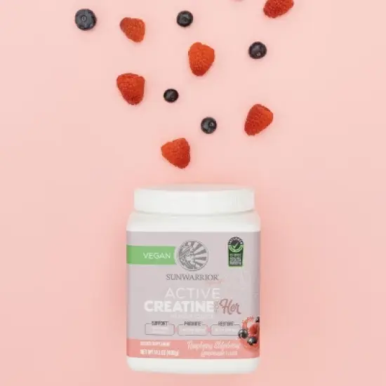 Active Creatine for HER, Monohydrate Powder Micronized PreWorkout Recovery Supplement for Women, Sunwarrior, 50 Servings image {1}