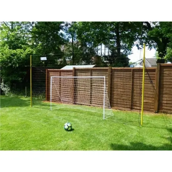 Open Goaaal JX-OGFJ3 Adjustable Soccer Practice Net Rebounder Backstop with Training Goal, Junior Size image {1}