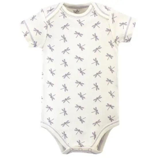 Touched by Nature Baby Girl Organic Cotton Bodysuits 5pk, Dragonfly image {2}