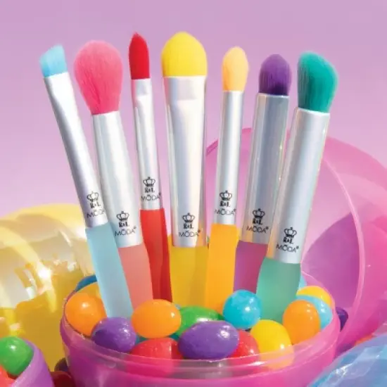 MODA Brush Mini Jelly 7pc Makeup Brush Kit, Includes Crease, Angle Liner, and Detail Makeup Brushes image {3}