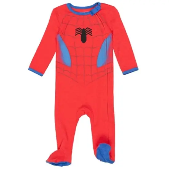 Marvel Avengers Hulk Captain America Spider-Man Baby 3 Pack Zip Up Sleep N' Play Coveralls Newborn to Infant  image {1}