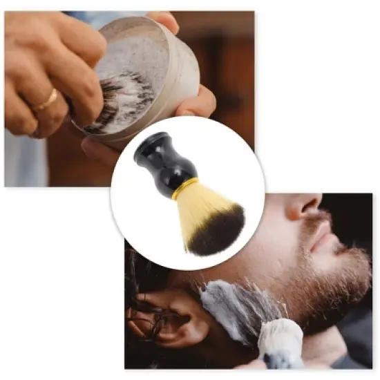 Unique Bargains Durable Shaving Brush 4.41"x1.5" Black 1 Pc image {4}
