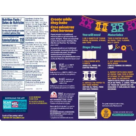 Pillsbury Sugar Skull Shape Cookies Dough - 9.1oz/20ct image {10}