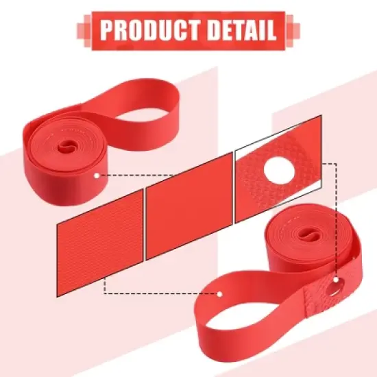 Unique Bargains 700C 27" Bike Bicycle Wheel Rim Strip Rim Tape Liner Inner Tube Protection Band PVC 2 Pcs image {1}