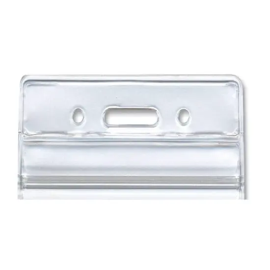 50pk Vertical Resealable ID Badge Holder 3.75" x 3.68" Clear - Advantus: Vinyl Name Badge Holders, Snap Closure, Solid Pattern image {2}