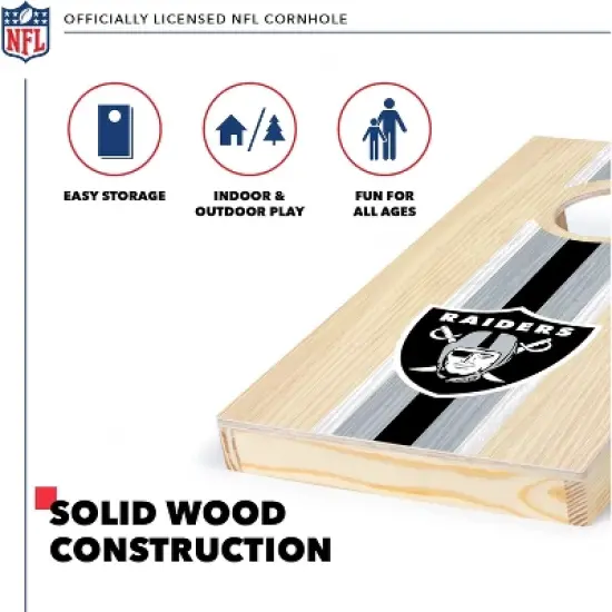 NFL Las Vegas Raiders 1'x2' Wood Cornhole Set image {2}