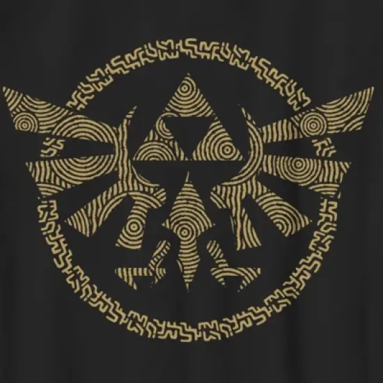 Boy's Nintendo The Legend of Zelda: Tears of the Kingdom Gold Hyrule Crest T-Shirt image {1}