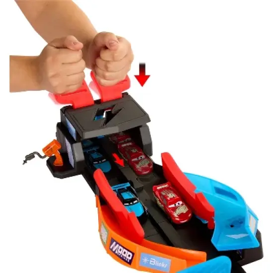 Disney and Pixar Cars Glow Racers Launch & Criss-Cross Playset image {2}