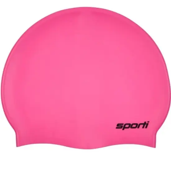 Sporti Kids' Solid Neon Silicone Swim Cap image {4}