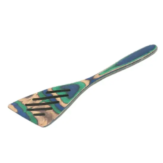 Island Bamboo 8-Inch Pakkawood Mini Slotted Spatula image {6}