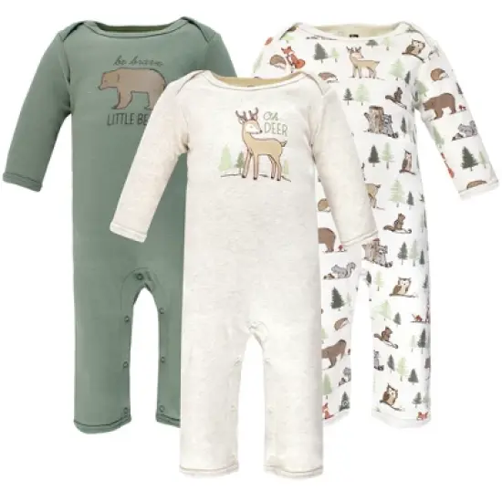 Hudson Baby Infant Boy Cotton Coveralls, Forest Animals image {5}