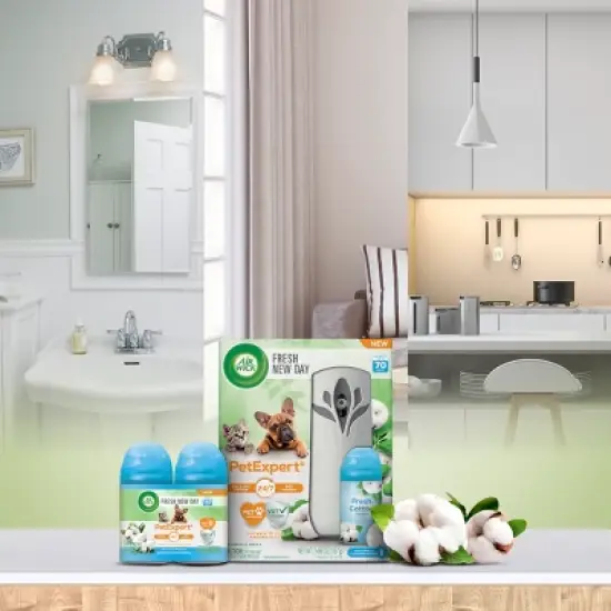 Air Wick Freshmatic Pet Air Freshener Starter Kit - Linen - 5.89oz/2pk image {4}