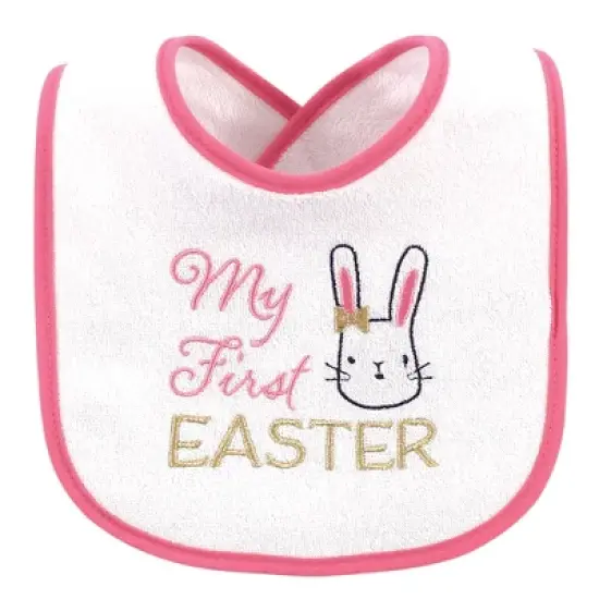 Hudson Baby Infant Girl Cotton Terry Drooler Bibs with Fiber Filling 12pk, Holiday Girl Sparkle, One Size image {11}