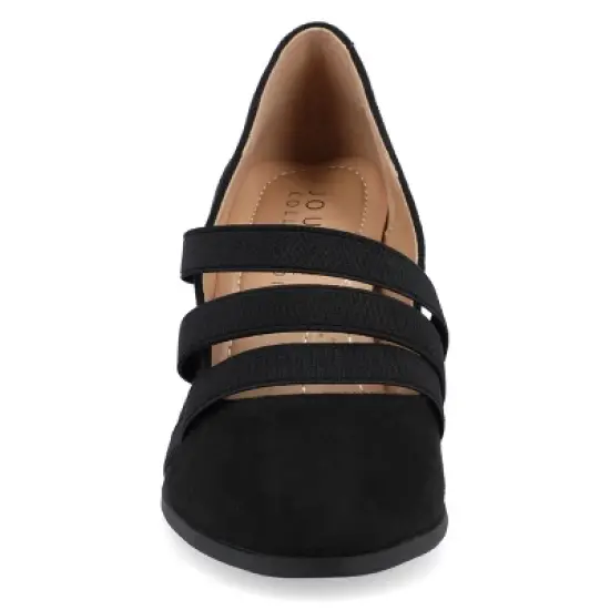 Journee Collection Womens Loren Comfort Insole Wide Width Round Toe Mid Block Heel Pumps image {5}