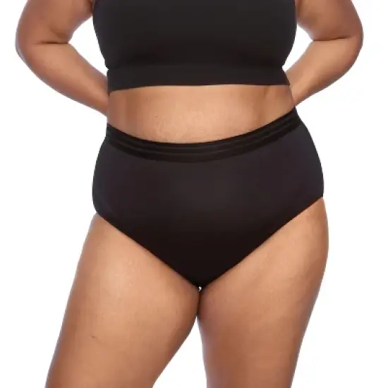 Thinx for All Leaks Women's Sensory Friendly Light Absorbency Hi-Waisted Bladder Leak Underwear - Black - XL image {2}