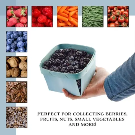 Cornucopia Brands Quart Wooden Berry Baskets, Pastels, 6pc Set; for Fruit, Gifts, Easter, Crafts image {6}