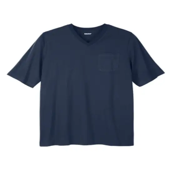 KingSize Men's Big & Tall Shrink-Less&trade; Lightweight Longer-Length V-neck T-shirt image {3}