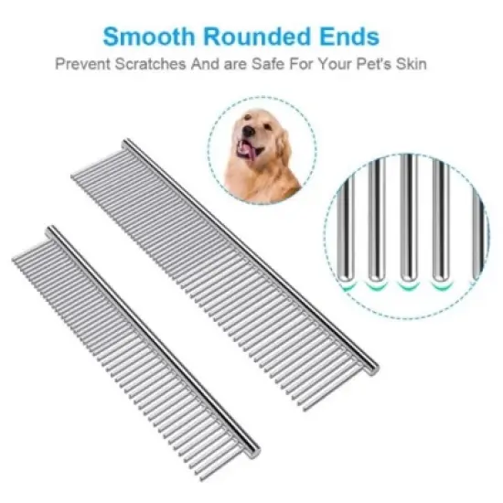 Bellura Pet - Stainless Grooming Comb for Pets - Silver image {3}