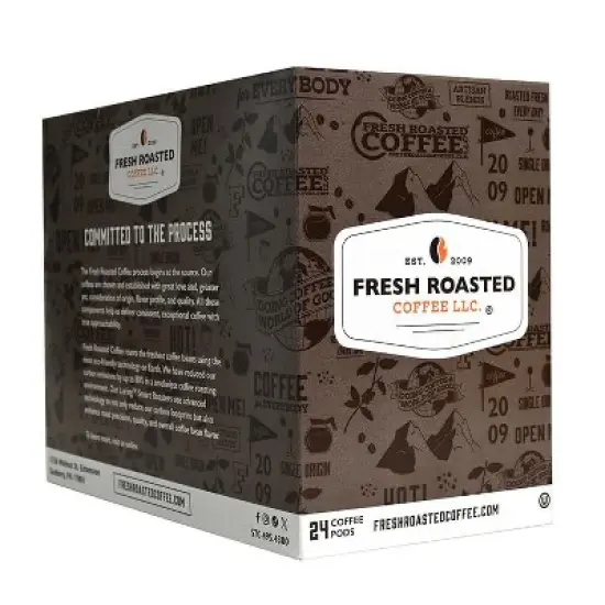 Fresh Roasted Coffee - 48 CT Organic Black Knight Dark Roast Single Serve Pods image {7}