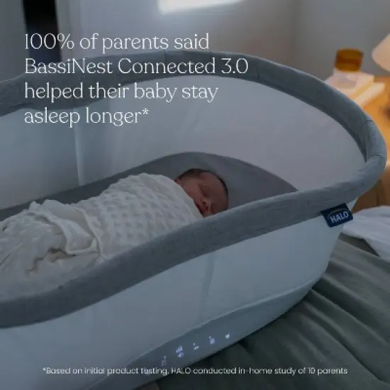 HALO Innovations BassiNest Connected Swivel Sleeper 3.0 Smart Baby Bassinet - Gray image {6}