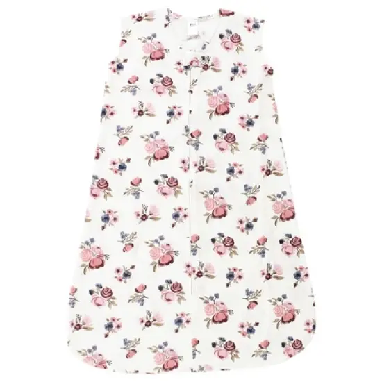 Hudson Baby Infant Girl Thermal Sleeveless Sleeping Bag 2pk, Dusty Rose Floral image {2}