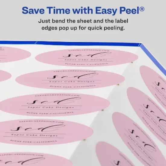 Avery Matte White Oval Labels, 2" x 3-1/3" image {6}