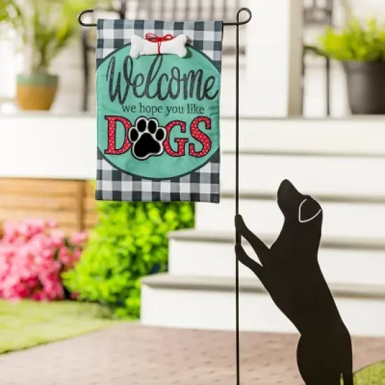 Evergreen Hope You Like Dogs Garden Burlap Flag- 12.5 x 18 Inches Outdoor Decor image {2}